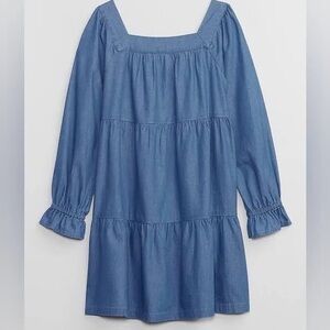 GAP girls tiered denim dress